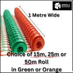 Smith & Barker ECONOMY 80gsm Temporary Barrier Mesh15M 25M 50M Green & Orange Fence Mesh Outdoor Garden Plastic Netting Mesh Fence (25m, Green)