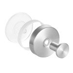 Luxe Hold No-Drill Hooks - 2024 Upgraded Suction Cup Hooks Stainless Steel Waterproof Suction Cup Hooks for Shower/Bathroom/Hanging Towels/Mounting on Glass Shower Doors/Tile/Mirrors (1, Black)