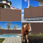 Garden Fence Screening 2 x 10 m Privacy Fence Panels Covering Chain Link Garden Fence Heavy Duty Garden Windscreen Fencing Mesh for Garden Pergola Patio Plants Chicken Coop Outdoor (Brown)