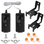Garage Door Safety Sensor Beam Eyes, Garage Door Opener Parts Compatible with Liftmaster/Sears/Chamberlain/Craftsman/Genie/Linear Replacement (41A5034, 801CB-P) (Beam Eyes + Bracket)