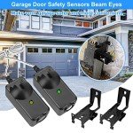 Garage Door Safety Sensor Beam Eyes, Garage Door Opener Parts Compatible with Liftmaster/Sears/Chamberlain/Craftsman/Genie/Linear Replacement (41A5034, 801CB-P) (Beam Eyes + Bracket)