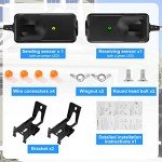 Garage Door Safety Sensor Beam Eyes, Garage Door Opener Parts Compatible with Liftmaster/Sears/Chamberlain/Craftsman/Genie/Linear Replacement (41A5034, 801CB-P) (Beam Eyes + Bracket)