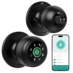 Lockin 4 in 1 Fingerprint Door Lock, Smart Door Knob with APP Control, Auto Door Lock and Keyless Door Knob with Code, Biometric Door Lock for Bedrooms Garage Apartments Offices
