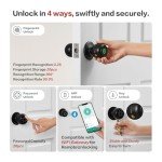 Lockin 4 in 1 Fingerprint Door Lock, Smart Door Knob with APP Control, Auto Door Lock and Keyless Door Knob with Code, Biometric Door Lock for Bedrooms Garage Apartments Offices