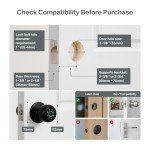 Lockin 4 in 1 Fingerprint Door Lock, Smart Door Knob with APP Control, Auto Door Lock and Keyless Door Knob with Code, Biometric Door Lock for Bedrooms Garage Apartments Offices