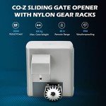 CO-Z RA1401 280W Automatic Sliding Gate Opener Kit, Electric Gate Opener for Doors up to 600kg 12m, Rack Driven Driveway Garage Garden Gate Hardware Kit w Remote Controls Infrared Sensors Gear Racks