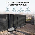CO-Z RA1401 280W Automatic Sliding Gate Opener Kit, Electric Gate Opener for Doors up to 600kg 12m, Rack Driven Driveway Garage Garden Gate Hardware Kit w Remote Controls Infrared Sensors Gear Racks