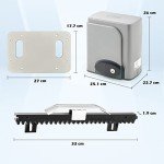 CO-Z RA1401 280W Automatic Sliding Gate Opener Kit, Electric Gate Opener for Doors up to 600kg 12m, Rack Driven Driveway Garage Garden Gate Hardware Kit w Remote Controls Infrared Sensors Gear Racks