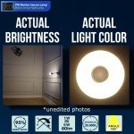 MaxFagell LED Motion-Activated Sensor Dusk to Dawn PIR Night Light Plug-in Wall AC Outlet Directional Flexible Indoor Stair Closet Cabinet Garage Basement 5W 3000K