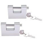 RealPlus Shipping Container Padlock 94mm Heavy Duty Lock for Storage Unit Gate Motorbike Shed & Garage, 2 Pack (Keyed Alike)