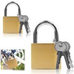2 Pcs Locker Padlock with Keys, Small Padlock for Locker, 20mm Security Small Lock for Mini Padlock, Key Padlock, Suitcase Lock, Shed, Gate