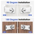 Mechanical Password Rotary Hasp Locks, Cabinet Combination Lock, Door Security Slide Latch Lock for Small Doors, Cabinets, Barn Door, Bathroom, Outdoor (2 Packs Silver)
