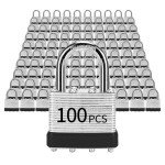 Padlocks with Same Key, LQYN 100 Pcs Laminated Keyed Padlock (1-9/16", 40mm),Keyed Alike Locks,Normal Shackle,for Storage Locker,Hasp Latch,Toolbox,Sheds