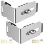 YogePote 90 Degree Hasp Latch, Heavy Duty 304 Stainless Steel Padlock Hasp Lock for Padlock with Screws, Right Angle File Cabinet Latch Lock for Desk Drawer, Tool Box, Mailbox, Bookcase (Silver-2pcs)