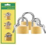 3 Pcs Small Solid Brass Locks with Keys, 20mm + 25mm Mini Key Locks, for Luggage Locks, Backpack Small Locks, Gym Locker Padlocks, Jewelry Box Locks