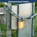 HOX 2-Pack Keyed Padlock, Waterproof and Rustproof, Solid Brass Lock with 1-1/4" Wide Body, Padlock with Keys for Storage Unit, Sheds, Garages and Fence
