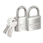 SEPOX® Professional Outdoor Keyed Padlocks Weather-Proof, SUS304 Stainless Steel Shackle & Lock Body 1-9/16", 2Pcs of Lock with Same Keys 4Pcs, for Marine, Industrial, Garden
