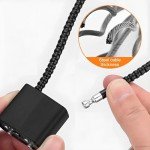 Padlock and Chain,2 Pcs Security Cable Lock,Bin Lock,Padlock Long Shackle Outdoor for Outside Wheelie Bin Suitcase School Gate Bicycle Gym Cabinets,Padlocks with Keys,Flexible Cable Steel Rope.