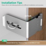 YogePote 90 Degree Hasp Latch, Heavy Duty 304 Stainless Steel Padlock Hasp Lock for Padlock with Screws, Right Angle File Cabinet Latch Lock for Desk Drawer, Tool Box, Mailbox, Bookcase (Silver-2pcs)