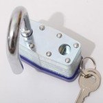 Padlocks with Keys, 1-9/16inch 40mm Toolbox Long Shackle, Laminated Keyed Padlock Weatherproof Locks for School, Gym Locker, Office, Garage, Warehouse, Fence, Shed(Silver+Blue)