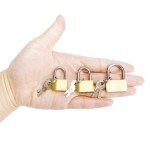 3 Pcs Small Solid Brass Locks with Keys, 20mm + 25mm Mini Key Locks, for Luggage Locks, Backpack Small Locks, Gym Locker Padlocks, Jewelry Box Locks