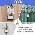 Padlocks with Same Key, LQYN 100 Pcs Laminated Keyed Padlock (1-9/16", 40mm),Keyed Alike Locks,Normal Shackle,for Storage Locker,Hasp Latch,Toolbox,Sheds
