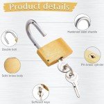 3 Pcs Small Solid Brass Locks with Keys, 20mm + 25mm Mini Key Locks, for Luggage Locks, Backpack Small Locks, Gym Locker Padlocks, Jewelry Box Locks