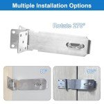 Padlock Hasp and Staple 2 Sets Shed Lock Shed Door Lock with Screwdriver Hasp Lock Latch Lock for Bedroom Garden Shed Garage Cabinet Door