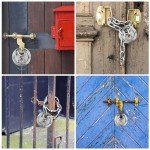 NANSHINE 2 Pcak Keyed Discus Padlocks, Stainless Steel Heavy Duty Discus Lock with Four Keys, Waterproof and Rustproof Circular Padlock for Storage Units, Sheds, Garages, Fence