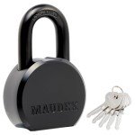 Maudex® PML65 Heavy Duty Padlock - High Security with Boron Alloy Shackle, Weatherproof Design, 5 Brass Keys. for Sheds, Gates, Containers & Outdoor Storage