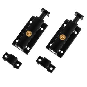 Pack of 2 Stainless Steel Sliding Lock Door Bolts, 59 mm Security Door Bolt with 8 Screws Easy Installation Door Latch, Small Bolt Bolt for Garden Gate, Bathroom, Toilet, Shed