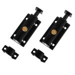 Pack of 2 Stainless Steel Sliding Lock Door Bolts, 59 mm Security Door Bolt with 8 Screws Easy Installation Door Latch, Small Bolt Bolt for Garden Gate, Bathroom, Toilet, Shed