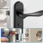TOP-VIGOR 1Pcs 40mm Tubular Mortice Latch, Forked Tongue Lock Mute Door Latch Sprung for Internal Doors, Lever Door Handles