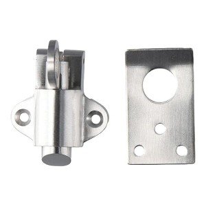 Urjumpea Door Latch Lock Stainless Steel Security Pull Ring Spring Automatic Bounce Door Bolt Gate Latch for Window Shed Gate Toilet Bedroom