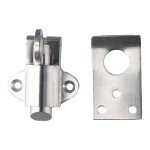 Urjumpea Door Latch Lock Stainless Steel Security Pull Ring Spring Automatic Bounce Door Bolt Gate Latch for Window Shed Gate Toilet Bedroom