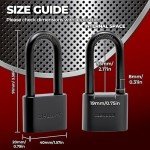 Maudex® PBE40 Padlock - All-Weather Protection with 5 Keys, Brass Cylinder, Weather-Resistant Coating for Outdoor Shed, Gate, Storage & More
