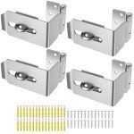 Anobeyi Door Hasp Latch, 90 Degree Padlock Hasp Lock, 304 Stainless Steel Security File Cabinet Lock for Padlock, Right Angle Hasp Latch Lock for Shed, Box, Cupboard, Mailbox, Drawer (Silver-4pcs)