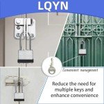 Padlocks with Same Key, LQYN 100 Pcs Laminated Keyed Padlock (1-9/16", 40mm),Keyed Alike Locks,Long Shackle,for Storage Locker,Hasp Latch,Toolbox,Sheds