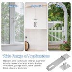 Padlock Hasp and Staple 2 Sets Shed Lock Shed Door Lock with Screwdriver Hasp Lock Latch Lock for Bedroom Garden Shed Garage Cabinet Door