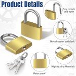 Yaocom 24 Pcs Solid Brass Keyed Padlock, Small Padlock with Keys, Yellow Gym Lock, Strong Pad Locks with Same Key for Luggage Toolbox (25mm)