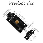 Pack of 2 Stainless Steel Sliding Lock Door Bolts, 59 mm Security Door Bolt with 8 Screws Easy Installation Door Latch, Small Bolt Bolt for Garden Gate, Bathroom, Toilet, Shed