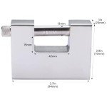 Patioer Heavy Duty Padlock for Shipping Container 94mm D-Shaped Lock for Garage Door, Shed, Shutter, Gate, Warehouse (1 Pack, Keyed Different)