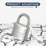 SEPOX® Professional Outdoor Keyed Padlocks Weather-Proof, SUS304 Stainless Steel Shackle & Lock Body 1-9/16", 2Pcs of Lock with Same Keys 4Pcs, for Marine, Industrial, Garden