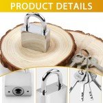 Heavy Duty Padlock 40 mm with 4 Keys, Locks with Keys, Padlock, Locker Padlock with Key for Locker, Sheds, Garages, Fences and Garden Applications