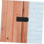 UKCOCO Door Lock Shed Latch Shed Security Garden Gate Lock Shed Door Latch Locks Lock Hasp Pad Lock Latches Lock for Door Shed Padlock Hasp Lock Door Knob with Lock Black Stainless Steel