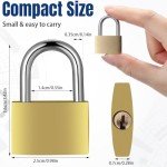 Yaocom 24 Pcs Solid Brass Keyed Padlock, Small Padlock with Keys, Yellow Gym Lock, Strong Pad Locks with Same Key for Luggage Toolbox (25mm)
