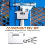 Patioer Heavy Duty Padlock for Shipping Container 94mm D-Shaped Lock for Garage Door, Shed, Shutter, Gate, Warehouse (1 Pack, Keyed Different)