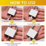 Heavy Duty Padlock 40 mm with 4 Keys, Locks with Keys, Padlock, Locker Padlock with Key for Locker, Sheds, Garages, Fences and Garden Applications