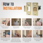 Pack of - 4 Door Latch Brass Tubular Latch Mortice 75mm | Tubular Door Latch for Kitchen, Bathroom, | Door Barrel Compatible with Various Door Lock Handles (Brass 75mm, Pack of - 4)