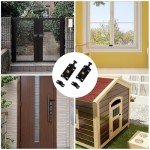 Pack of 2 Stainless Steel Sliding Lock Door Bolts, 59 mm Security Door Bolt with 8 Screws Easy Installation Door Latch, Small Bolt Bolt for Garden Gate, Bathroom, Toilet, Shed
